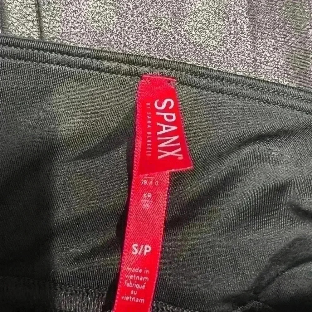 Spanx Faux Leather Side Stripe Leggings Size Small - Picture 10 of 12